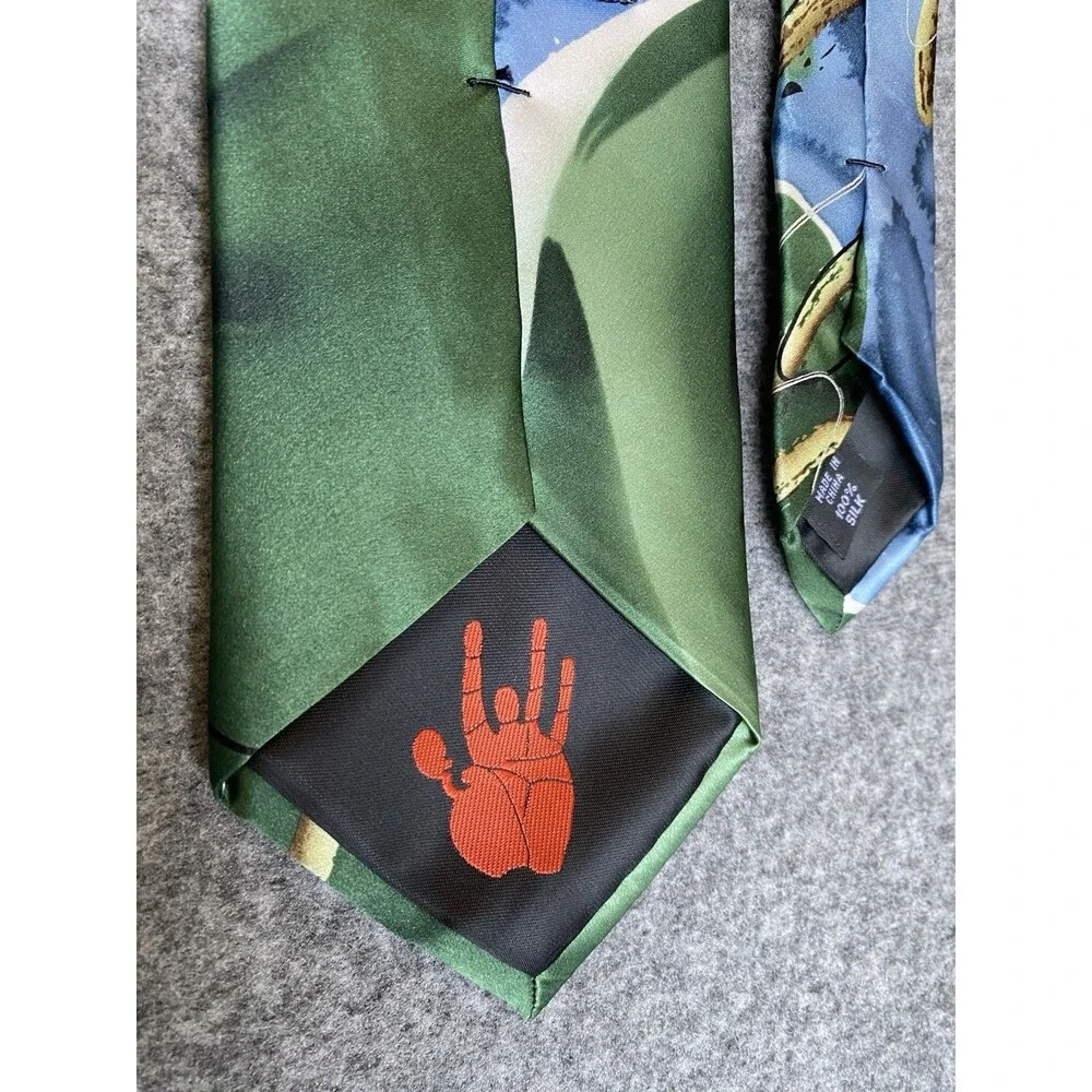J. Garcia Green Gold Necktie Watercolor Courtyard Performance Artist Proof No. 9